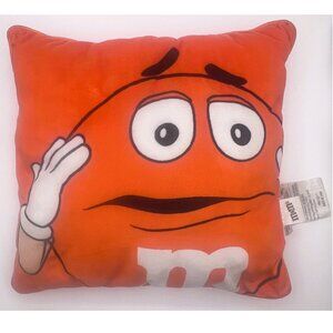 M&M's World Orange Please Don't Make Me Do Stuff 15x15 Pillow Plush with Tags
